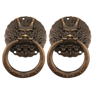 2 chiếc vintage đầu rồng tủ tủ quần áo nội thất ngăn kéo tay cầm núm nhẫn