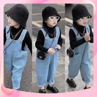 Set yếm bò + áo dài tay  cho bé gái