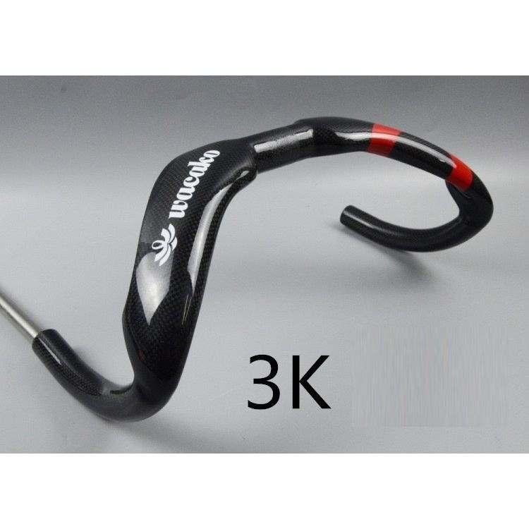Ghi đông Cần lái xe xe đạp cong carbon Track WACAKO/Noname 31.8