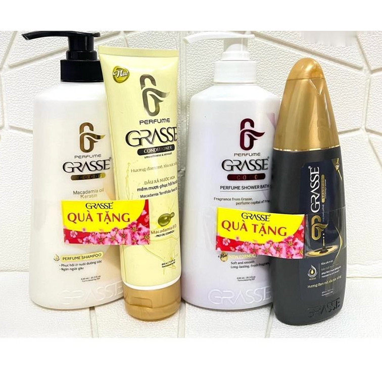 Sữa Tắm/Dầu Gội Grasse Coco Hương Nước Hoa 620Ml (Kẹp Tặng)