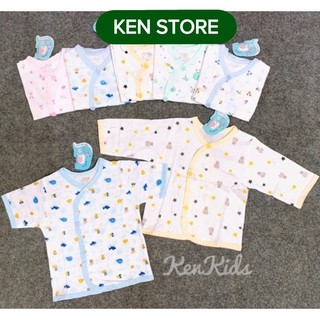 (0-9kg) Áo cài xéo sơ sinh tay dài / ngắn JOU chính hãng KEN STORE