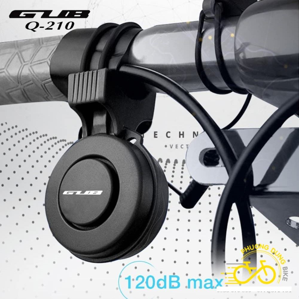 Còi kèn điện cao cấp xe đạp GUB 120db sạc usb - 4 âm hú