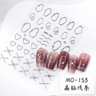 Sticker metal nổi 5D dán móng [sale]