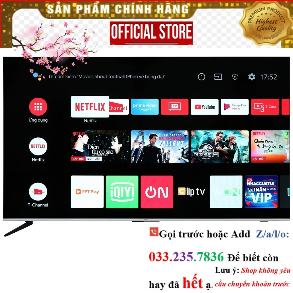 >Sale< Android Tivi TCL 65P737 4K 65 inch