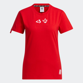 adidas Phong cách sống VDay Tee SS Nữ Đỏ H39015