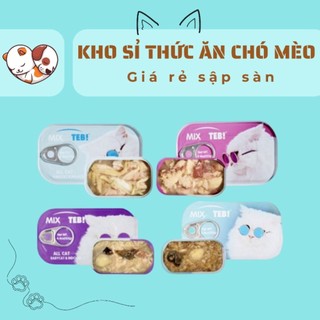 Pate mix teb! cao cấp giúp tăng cân cho mèo con và mèo lớn, 125g - kho sỉ thức ăn chó mèo
