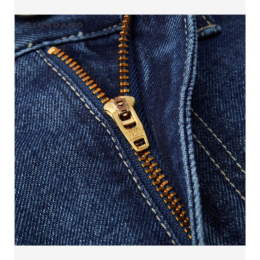 Chân váy dài GIORDANO 13463662 denim lưng cao phối nhiều túi thời trang dành cho nữ