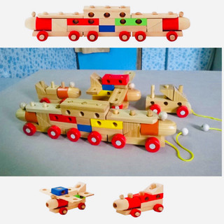 Đồ chơi đoàn tàu lắp ghép các phương tiện giao thông, đồ chơi lắp ghép đoàn tàu thông minh cho bé
