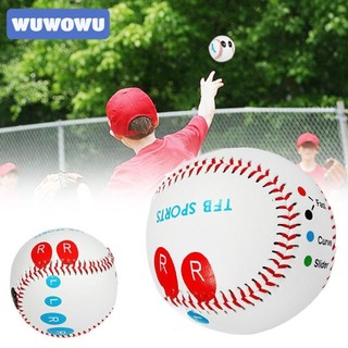 WUWOWU Bộ huấn luyện viên ném bóng chày, tiêu chuẩn 9 inch với hướng dẫn cầm chi tiết Bóng chày huấn luyện bóng chày, cứng mềm với bút đánh dấu vị trí ngón tay Hỗ trợ đào tạo để ném bóng