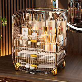 Hộp đựng mỹ phẩm, giá đựng đồ để bàn chống bụi, bàn thay đồ dung tích lớn
