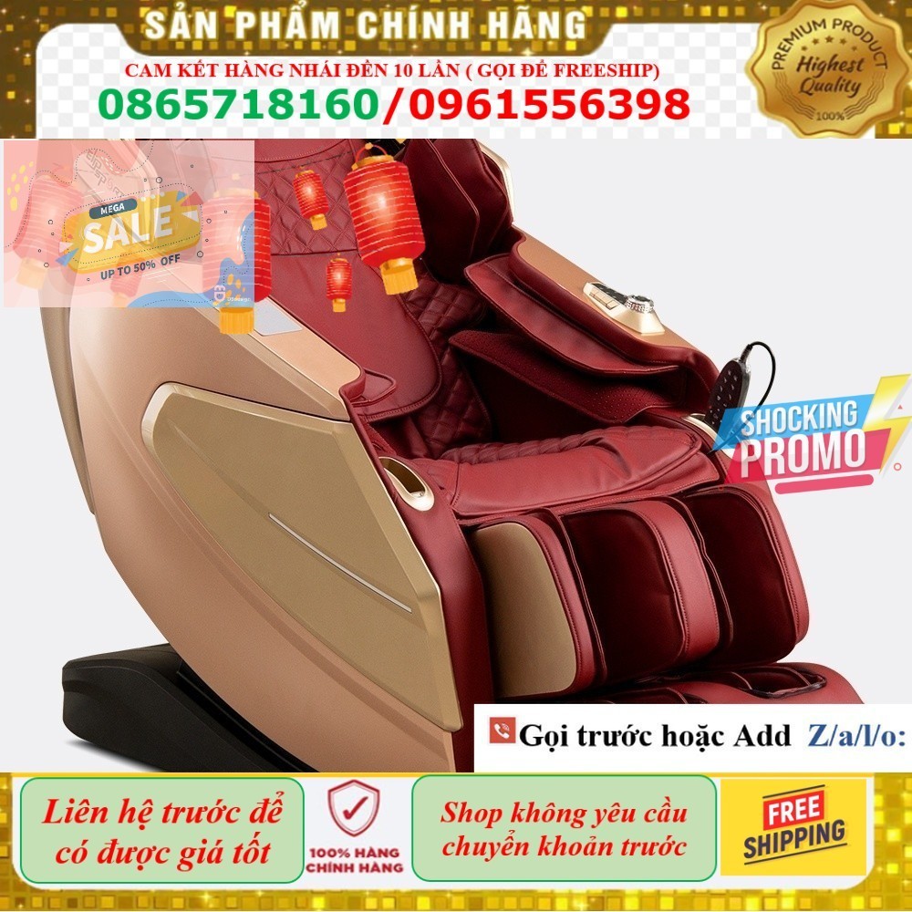 Ghế Massage Toàn Thân ELIP Olas (Brown - Gold) - Công nghệ matxa 4D Plus