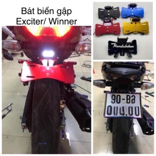 Bát biển số gập gắn Exciter 150 / Winner Pát biển gập 2 chiều