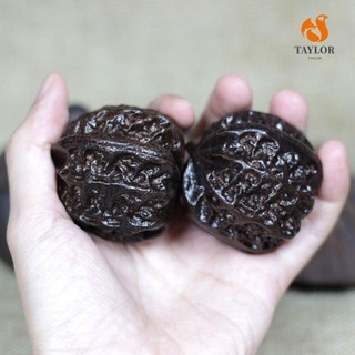 Taylor1 Quả bóng sầu riêng bằng gỗ, Quả bóng cầm tay bằng gỗ Trầm hương Bóng Massage tay, Chơi bóng tay Quả óc chó đen Quả óc chó mịn màng Quả bóng thể dục Thư giãn tay