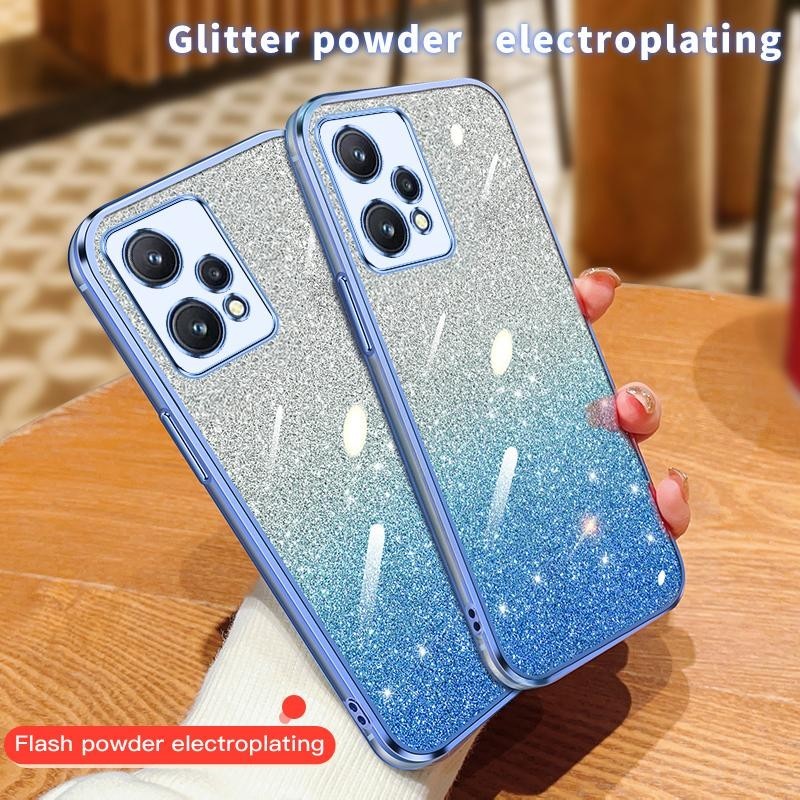 Dành Cho Realme 9 Realme9 4G RMX3521 Ốp Lưng Silicon Mềm Mạ Cạnh Bling TPU Ốp lưng