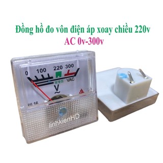 Đồng hồ đo vôn kế xoay chiều 220v loại Lớn, Nhỏ-LinhKienHD