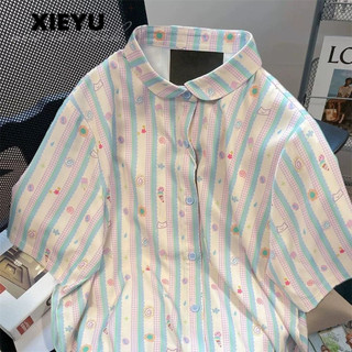 XIEYU áo sơ mi nữ tay ngắn áo kiểu hàn quốc nhí nhảnh Fashion Tinh tế sang trọng WCS2430BC6 11Z240313