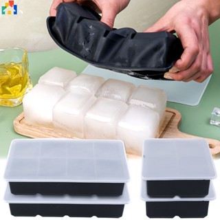 4 / 6 / 8 / 18 / 33 Lưới Lớn Khay Đá Khuôn Thực Phẩm Silicon Đá Hình Vuông Khuôn Tròn DIY Máy Làm Đá Phụ Kiện Nhà Bếp