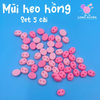 Mũi heo hồng handmade loại xịn set 5 cái