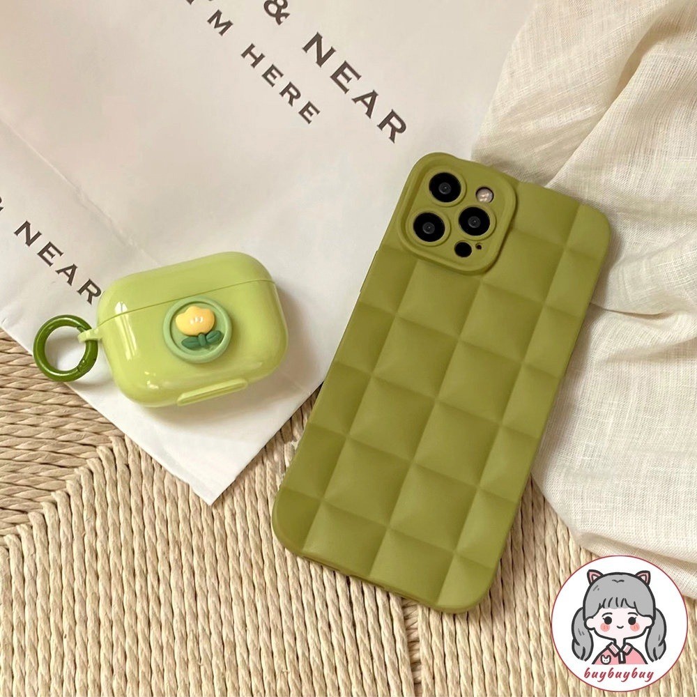 Vỏ Bảo Vệ Hộp Sạc Tai nghe không dây Airpods1 / 2 / 3 / pro / pro2 Bằng Silicon Mềm Hình Hoa 3D Màu Kẹo Dễ Thương