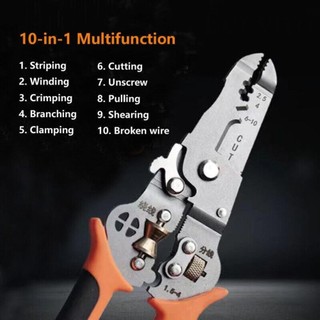Benytro Kìm uốn điện, Dụng cụ tuốt dây chuyên nghiệp 10 trong 1, Dụng cụ tuốt dây sửa chữa vấn đề dây đa năng