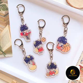 Móc Khóa Acrylic Hình Nhân Vật Anime Slam Dunk Sakuragi Flower Road Kaede Rukawa MK_ĐH