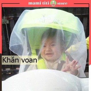 Khăn voan cho bé che mặt chùm đầu cho bé khi đi ra ngoài