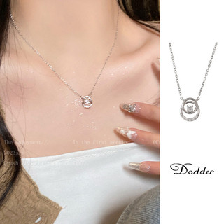 Dodder Bạc Vòng Cổ Cho Nữ Đơn Giản Pha Lê Vòng Mặt Dây Chuyền Dây Chuyền Phụ Kiện Dây Chuyền Trang Sức