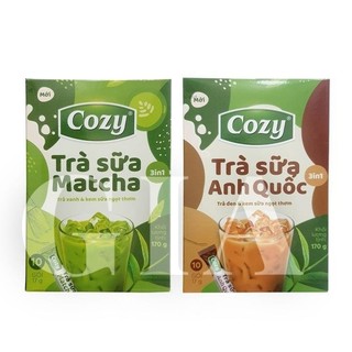 Trà sữa matcha, trà sữa anh quốc cozy 3in1 hộp 10 gói 17g