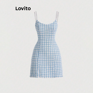 Đầm Lovito họa tiết caro phong cách thường ngày cho nữ L80ED422