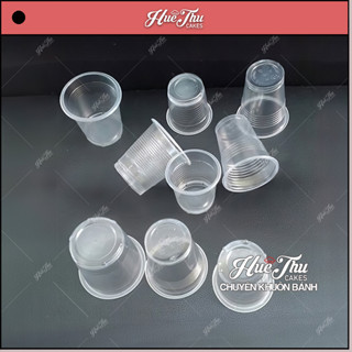 Ly gân 411 nhựa PP chịu nhiệt (120ml, 50 cái có nắp) hũ làm bánh, đựng tàu hủ singapore, panna cotta, rau câu ly