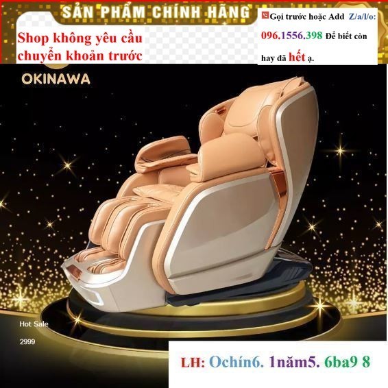 SALE Ghế Massage Toàn Thân Cao Cấp OKINAWA với 3 mã Model JS 901 PRO, JS505, JS501