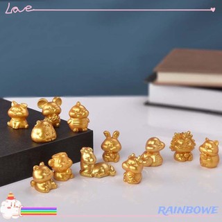 Tượng động vật 12 con giáp mini dễ thương dùng trang trí tiểu cảnh DIY