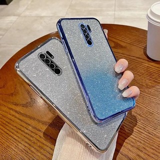 Dành cho xiaomi redmi 9 ốp lưng redmi 9 m2004j19g m2004j19c sang trọng mạ điện lấp lánh mềm ốp lưng trong suốt redmi9 ốp lưng
