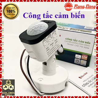 (Chính hãng) Công tắc cảm biến chuyển động Rạng Đông -Góc Xoay 360 Độ -Model CT01.PIR 300W