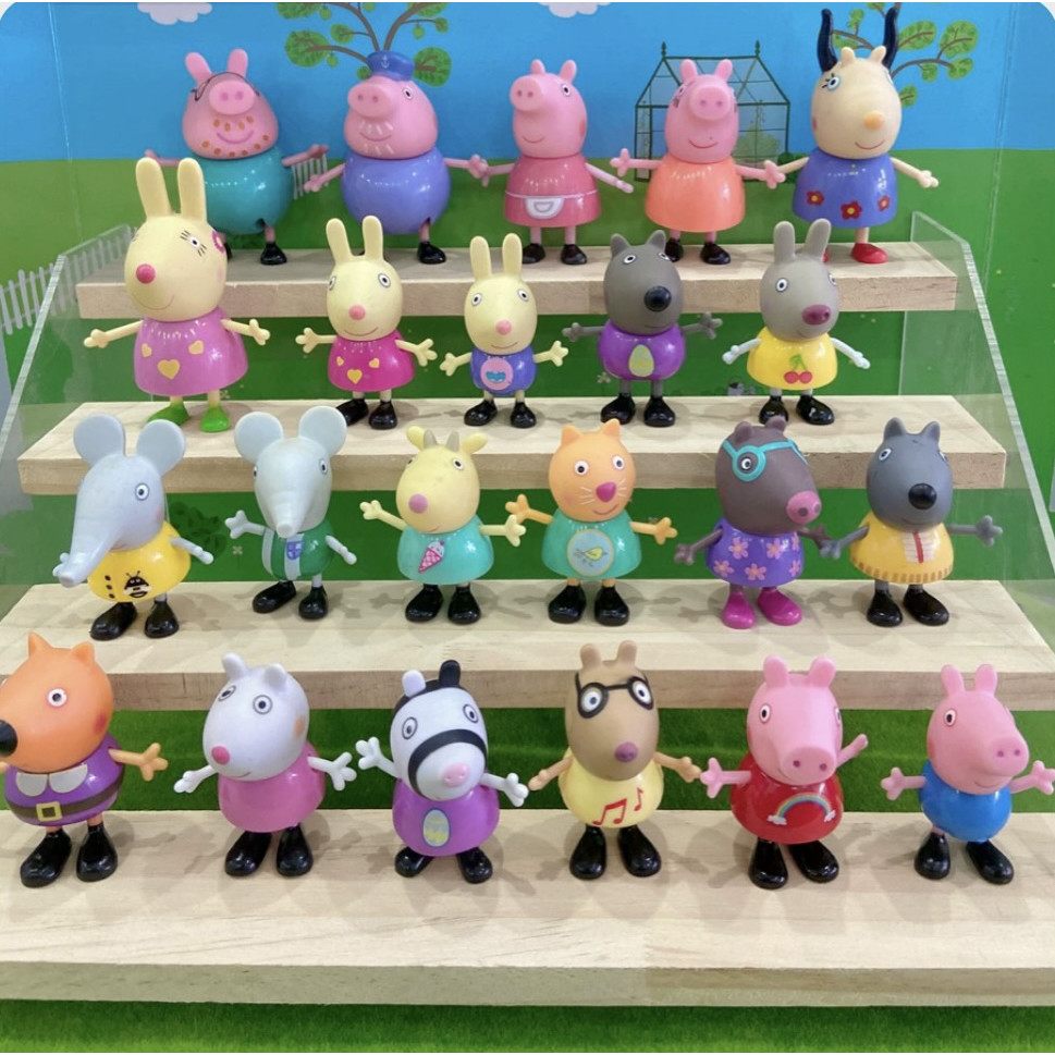 Peppa Pig 's Partner Antelope, Thỏ, Voi, Fox Playing House Đồ chơi Chính hãng