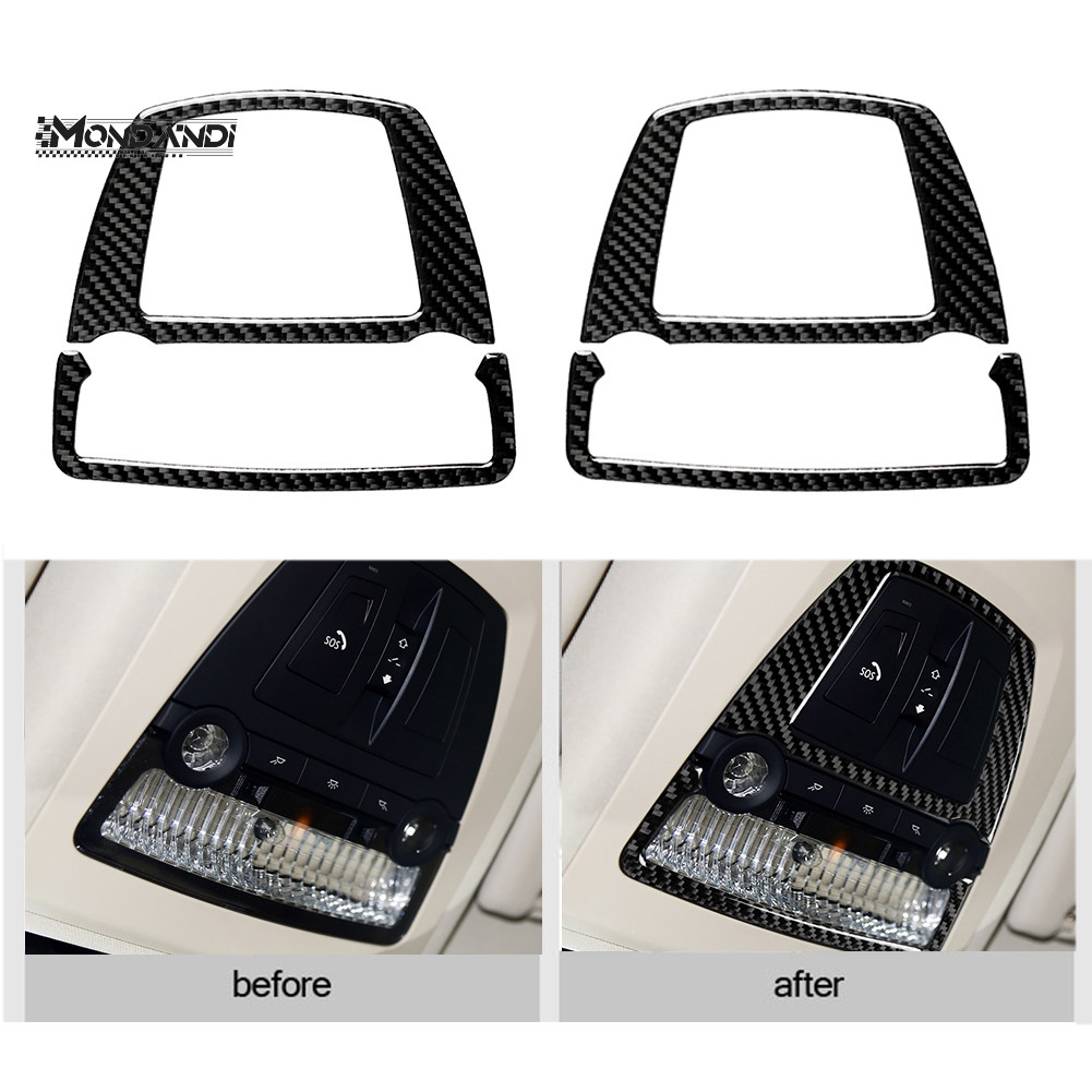 Mondandi Sợi Carbon Đọc Đèn Viền Bao Miếng Dán Nội Thất Cho Xe BMW 5 Series F10 5GT