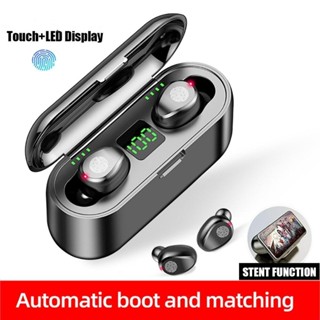 F9 Tai nghe không dây Bluetooth Tai nghe không dây Màn hình LED có Micrô