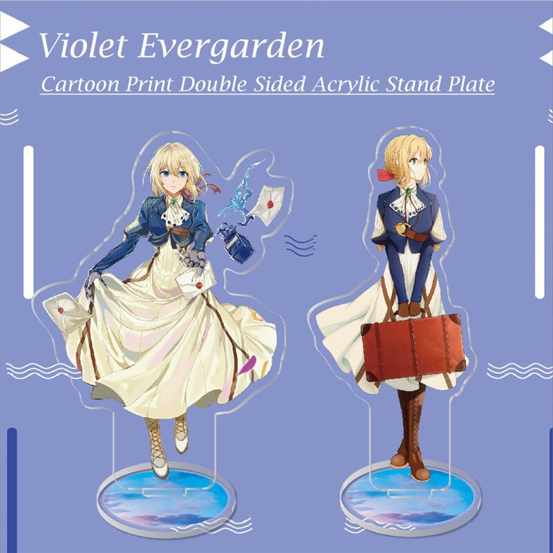 Mô hình Standee Anime Violet Evergarden Figure Acrylic nhựa Acrylic hai mặt, in hình các nhân vật dễ