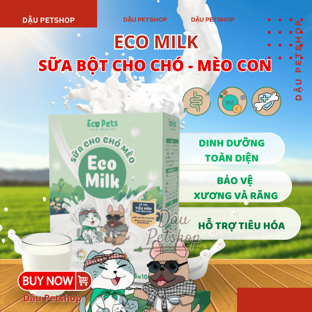 Eco Milk – Sữa Bột Hoàn Hảo Cho Chó Mèo Sơ Sinh