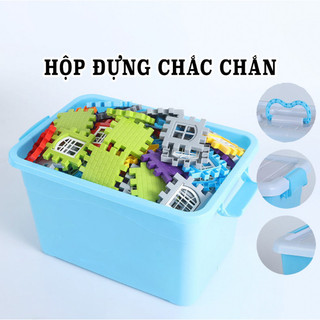 Đồ chơi lắp ghép xếp hình ngôi nhà cho bé, nhiều chi tiết lắp ghép khối xây dựng giúp phát triển trí thông -Thepooh