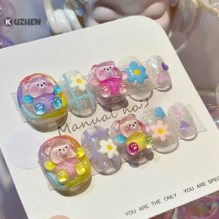 Set 10 phụ kiện trang trí móng tay hình gấu hoạt hình xinh xắn