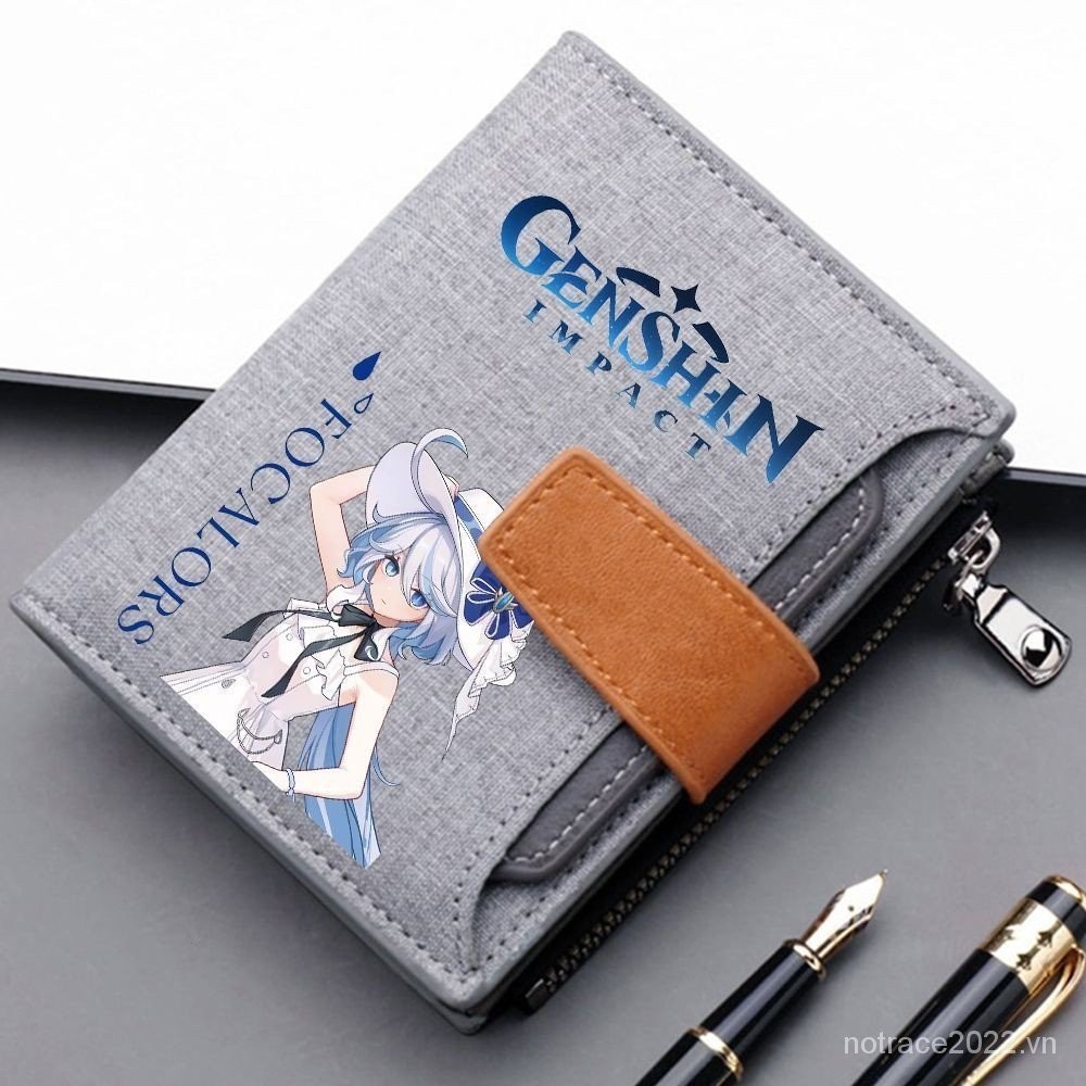 ★Genshin Impact★Furina Merchandise Anime Ví đựng thẻ ngắn hai chiều