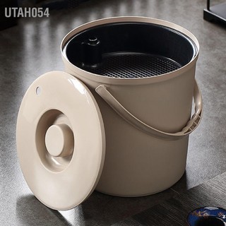 Utah054 Thùng đựng cặn trà Hộp sắt Trà đa chức năng rác để bàn cho văn phòng tại nhà