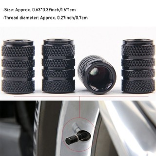 4 Nhôm Lốp Xe Ô Tô Nắp Van Hợp Kim Tự Động Lốp Van Thân Bao Knurling Phong Cách Lục Giác Không Khí Mũ Bụi Phụ Kiện Xe Hơi