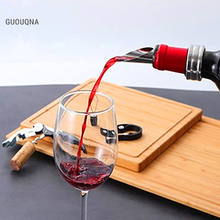 Guouqna 1pc thực tế rượu tinh thần đổ dòng rượu chai đổ vòi chặn nắp thép không gỉ nút chặn rượu vang đỏ guouqna
