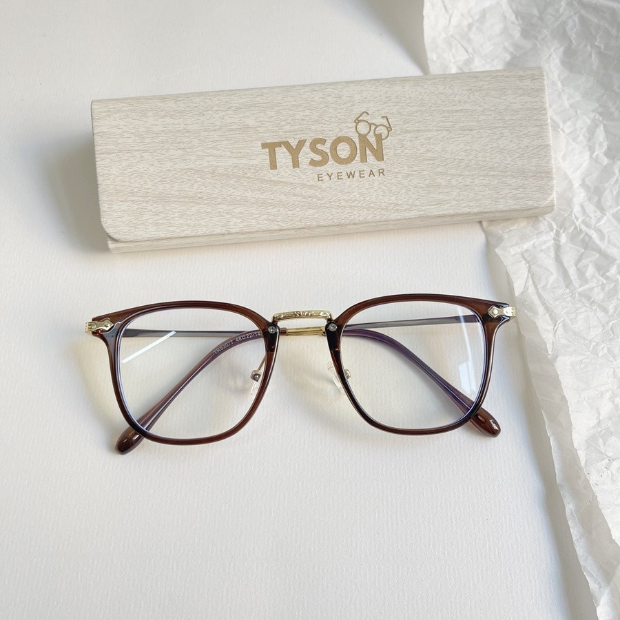 Gọng kính cận vuông TYSON gọng kính mắt thời trang nam nữ lắp cận kèm hộp khăn GỌNG KÍNH TYSON 83077