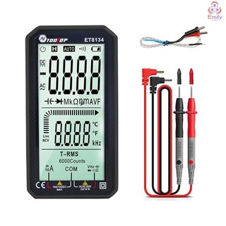 Tooltop et8134 di động màn hình lcd 4,7 inch đồng hồ vạn năng dòng điện trực tiếp điện áp dòng điện áp ac đo dòng điện điện dung điện trở đo đa năng đồng hồ đa năng backl