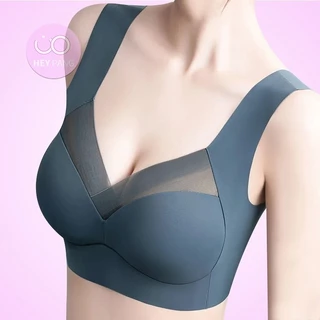 Áo lót Bigsize nữ - Áo ngực Big size mặc áo dài trắng - Bra cup lớn Không gọng, Bản to, Đệm mỏng, Siêu nâng đẩy- BR BS02