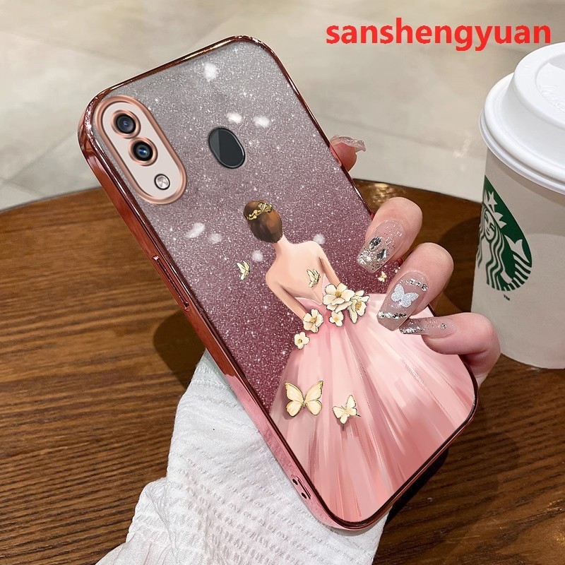 ốp lưng SAMSUNG a20 a30 Ốp lưng điện thoại SAMSUNG a20 a30 có viền vàng mềm bóng trong suốt chống số