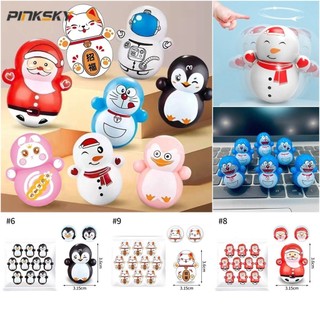 Đồ Chơi Lật Đật Hình Ông Già Noel / Chim Cánh Cụt / Người Tuyết doraea Dễ Thương Làm Quà Tặng Giáng Sinh Cho Bé